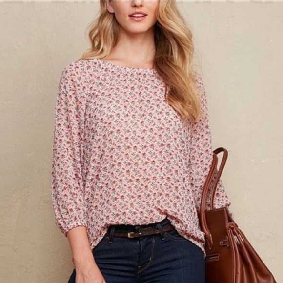 Matilda Jane Chelsea 3/4 Sleeve Floral Blouse M - Picture 4 of 11